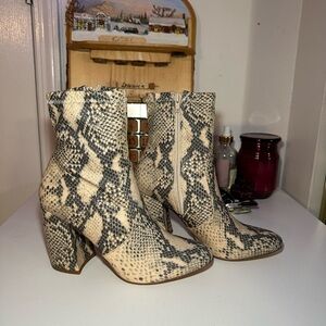 Steve Madden snakeskin booties